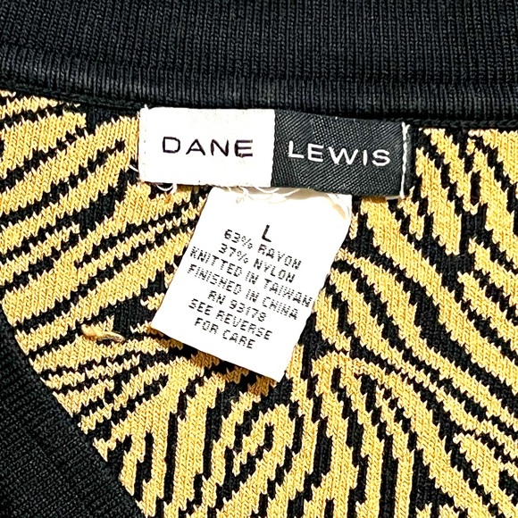 Dane Lewis Long Sleeve Tiger Stripe Print Cardigan - Size Large - Picture 2 of 3